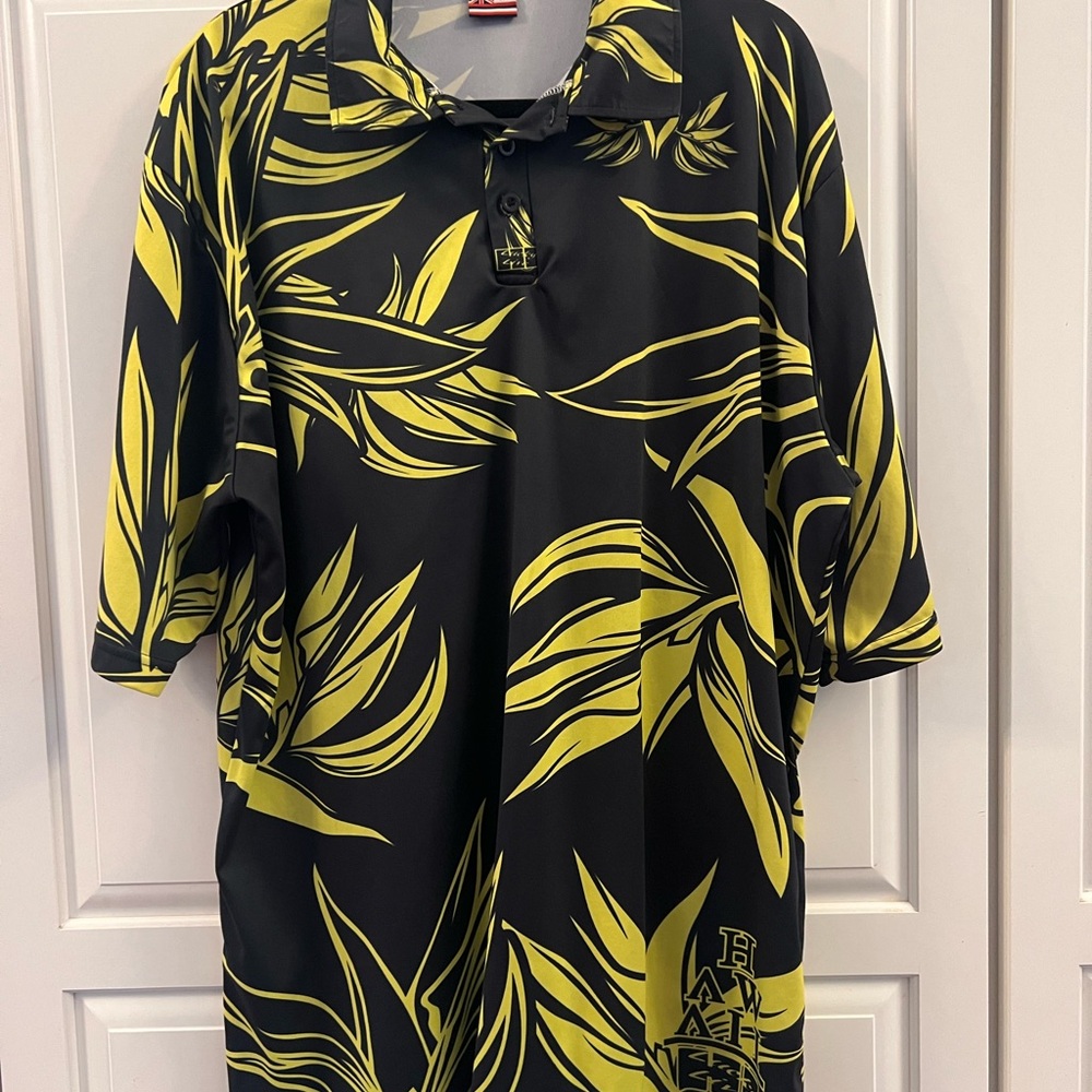 Black and Yellow Bird of Paradise  active wear Polo Shirt